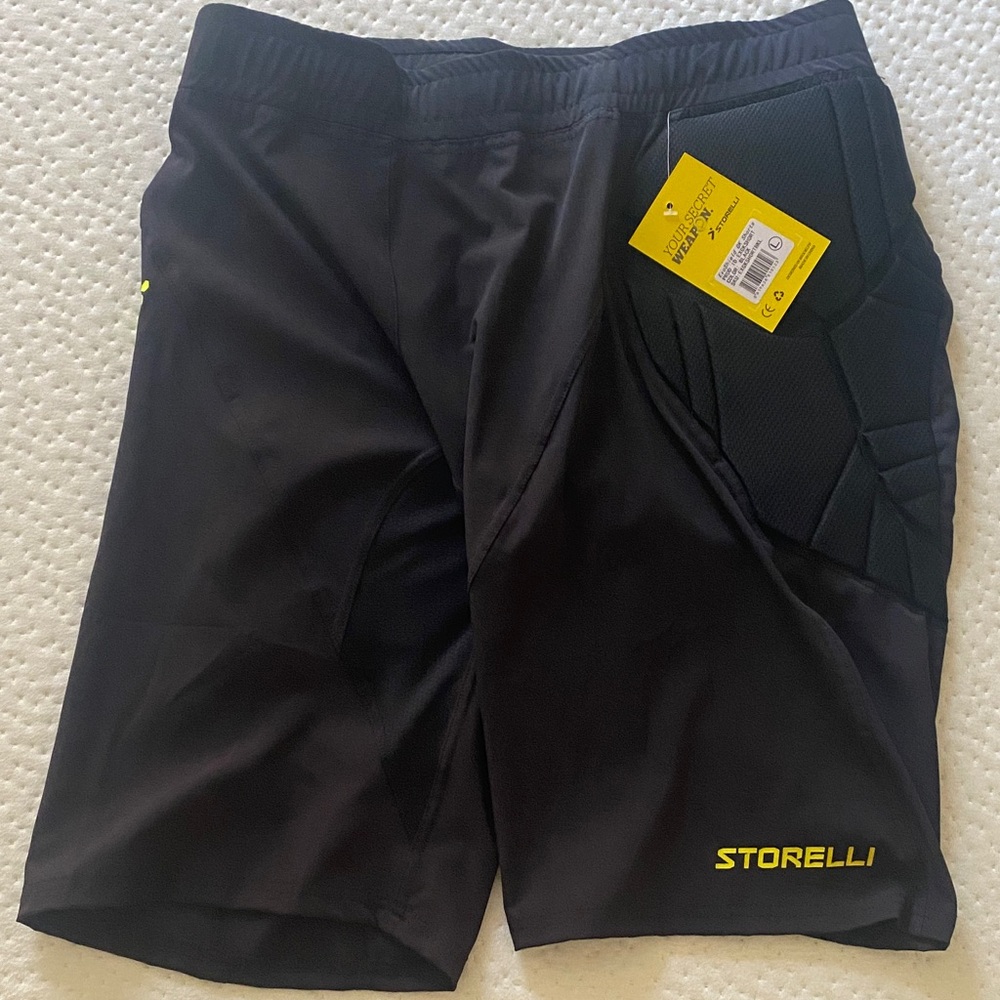 Storelli Men's Goalkeeper Black Athletic Shorts